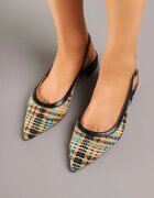 chiara foscari Sandale Croșetate Negre Slingback Odirissea