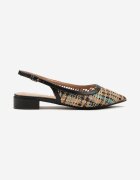 chiara foscari Sandale Croșetate Negre Slingback Odirissea