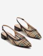 chiara foscari Sandale Croșetate Negre Slingback Odirissea