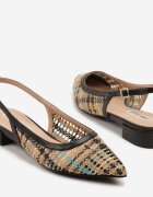 chiara foscari Sandale Croșetate Negre Slingback Odirissea