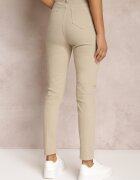 christy Pantaloni Bej Simple Croială Slim Madysen