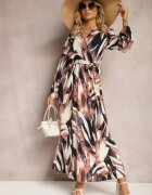 christy Rochie Cloș Maxi Maro-Verde cu elastic în talie Montaga