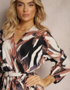 christy Rochie Cloș Maxi Maro-Verde cu elastic în talie Montaga
