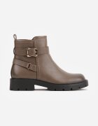 ciaodeo Botine cu barete decorative și catarame metalice Cerelle Gri