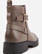 ciaodeo Botine cu barete decorative și catarame metalice Cerelle Gri