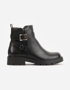 ciaodeo Botine cu barete decorative și catarame metalice Cerelle Negre
