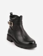 ciaodeo Botine cu barete decorative și catarame metalice Cerelle Negre