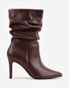 ciaodeo Botine cu toc stiletto tip Slouchy Desirlotte Bordo cu roșu