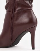ciaodeo Botine cu toc stiletto tip Slouchy Desirlotte Bordo cu roșu