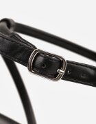ciaodeo Sandale Negre pe Toc Clepsidră cu Bretele Geometrice Molthise