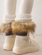 Cizme de zăpadă Bej cu Talpă Groasă cu Blană Uplift