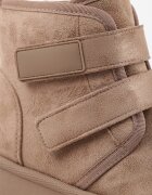  Cizme de zăpadă Bej închis cu platformă cu închidere velcro Tarimelle