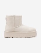  Cizme de zăpadă Bej slip-on cu platformă netedă Irindara