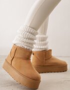  Cizme de zăpadă Scurte Maro pe platformă Elenith