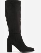  Cizme Elegante Negre din Piele Ecologică cu Toc Mic Tip Block Sagirra