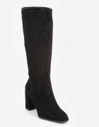  Cizme Elegante Negre din Piele Ecologică cu Toc Mic Tip Block Sagirra