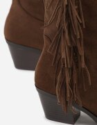 Cizme Maro Cowboy cu toc conic Decorate cu franjuri Reianeva