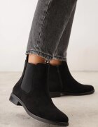 c'm paris Botine cu talpă joasă (tip chelsea) cu panouri elastice Ariselle Negre