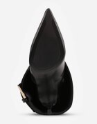 c'm paris Cizme cu toc stiletto și guler răsfrânt decorate cu cataramă la bază Seraphe Negre