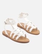 c'm paris Sandale Albe Gladiator Cu Cataramă Desarisa