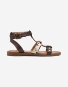 c'm paris Sandale Maro Tip Gladiator cu Nituri Decorative Borritis