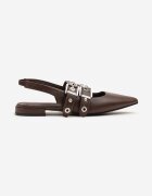 c'm paris Sandale Maro Tip Slingback Decorate Cu Catarame Selritia
