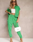  Compleu 2 piese Verde cu Bluză și Pantaloni Ezrala