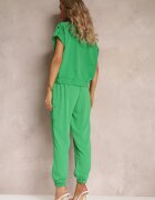  Compleu 2 piese Verde cu Bluză și Pantaloni Ezrala
