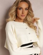  Compleu din 2 piese Bej deschis Rochie în dungi și Cardigan scurt cu nasturi Orivela