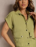  Compleu din 2 piese cu Bluză și Pantaloni Verde închis Ezrala