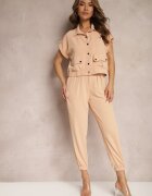  Compleu din 2 piese Portocaliu deschis cu Bluză și Pantaloni Ezrala