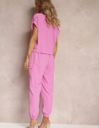  Compleu Fucsia din 2 piese cu Bluză și Pantaloni Ezrala