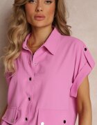  Compleu Fucsia din 2 piese cu Bluză și Pantaloni Ezrala