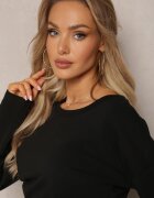  Compleu Trening Negru Bluză Cropped și Pantaloni cu Buzunare Cargo Xerlesa