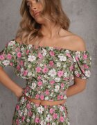  Compleu Verde din bumbac în 2 piese floral Malenis