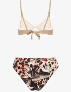  Costum de baie Bikini Bej închis cu Sutien întărit și Chiloți cu model Pialette