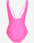  Costum de baie Fucsia Întreg Decorat cu Aplicație Floare 3D cu Întărire Seliris