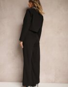  Costum Negru cu Sacou Scurt și Pantaloni Asimetrici Remilena