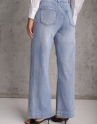 daysie Blugi Albastre High Waist Wide Leg din Bumbac Grynola