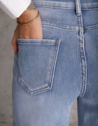 daysie Blugi Albastre High Waist Wide Leg din Bumbac Grynola
