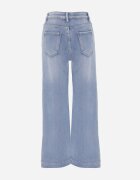 daysie Blugi Albastre High Waist Wide Leg din Bumbac Grynola