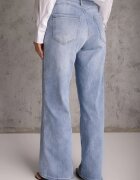 daysie Blugi Albaștri Din bumbac High Waist Wide Leg Cariloth
