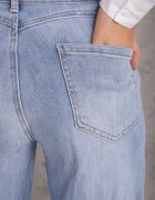 daysie Blugi Albaștri Din bumbac High Waist Wide Leg Cariloth