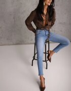 daysie Blugi Albastri Skinny cu Bumbac Push-Up Erilessa