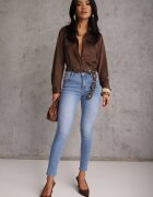 daysie Blugi Albastri Skinny cu Bumbac Push-Up Erilessa