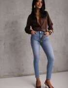 daysie Blugi Albastri Skinny cu Bumbac Push-Up Erilessa