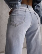 daysie Blugi Albastru deschis Straight Leg High Waist din bumbac Erivera