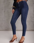 daysie Blugi Bleumarin Skinny High Waist Vivizo