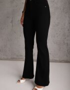 daysie Blugi Negri Regular Waist Tip Clopot Tendrre