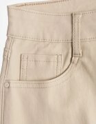 daysie Pantaloni Bej Ceruiți cu croială largă High Waist Sezila